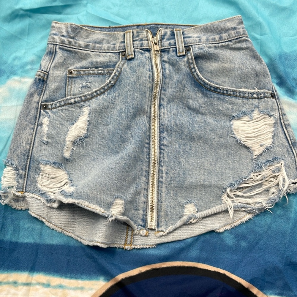 Carmar Denim Mini Skirt size 24 H08